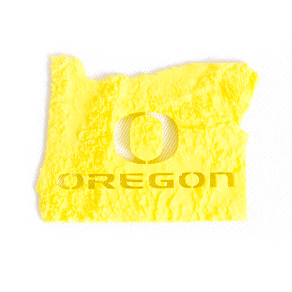 Classic Oregon O, Collegiate Art Design, Yellow, Magnets, Home & Auto, Topographical, State of Oregon, 851949